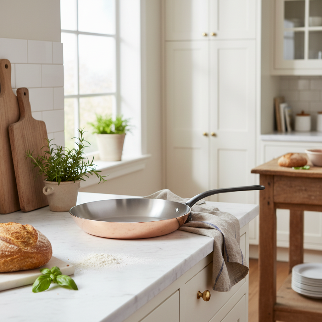 Mauviel M'Heritage M'150 CI Frying Pan With Cast Iron Handle, 7.9-In - Mauviel1830