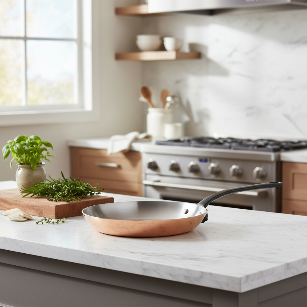 Mauviel M'Heritage M'150 CI Frying Pan With Cast Iron Handle, 11.8-In - Mauviel1830