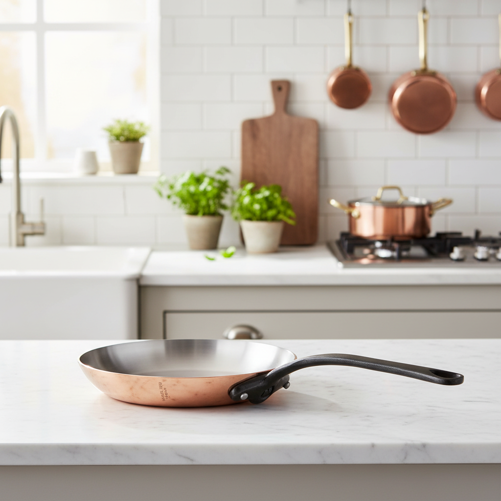 Mauviel M'Heritage M'150 CI Frying Pan With Cast Iron Handle, 7.9-In - Mauviel1830