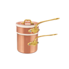 Mauviel Copper Tinned Bain Marie/Double Boilers With Lid, Brass Handles, 0.9-Qt - Mauviel1830