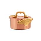 Mauviel M'MINIS Copper Stew Pan With Lid, Brass Handles, 0.34-Quart - Mauviel1830