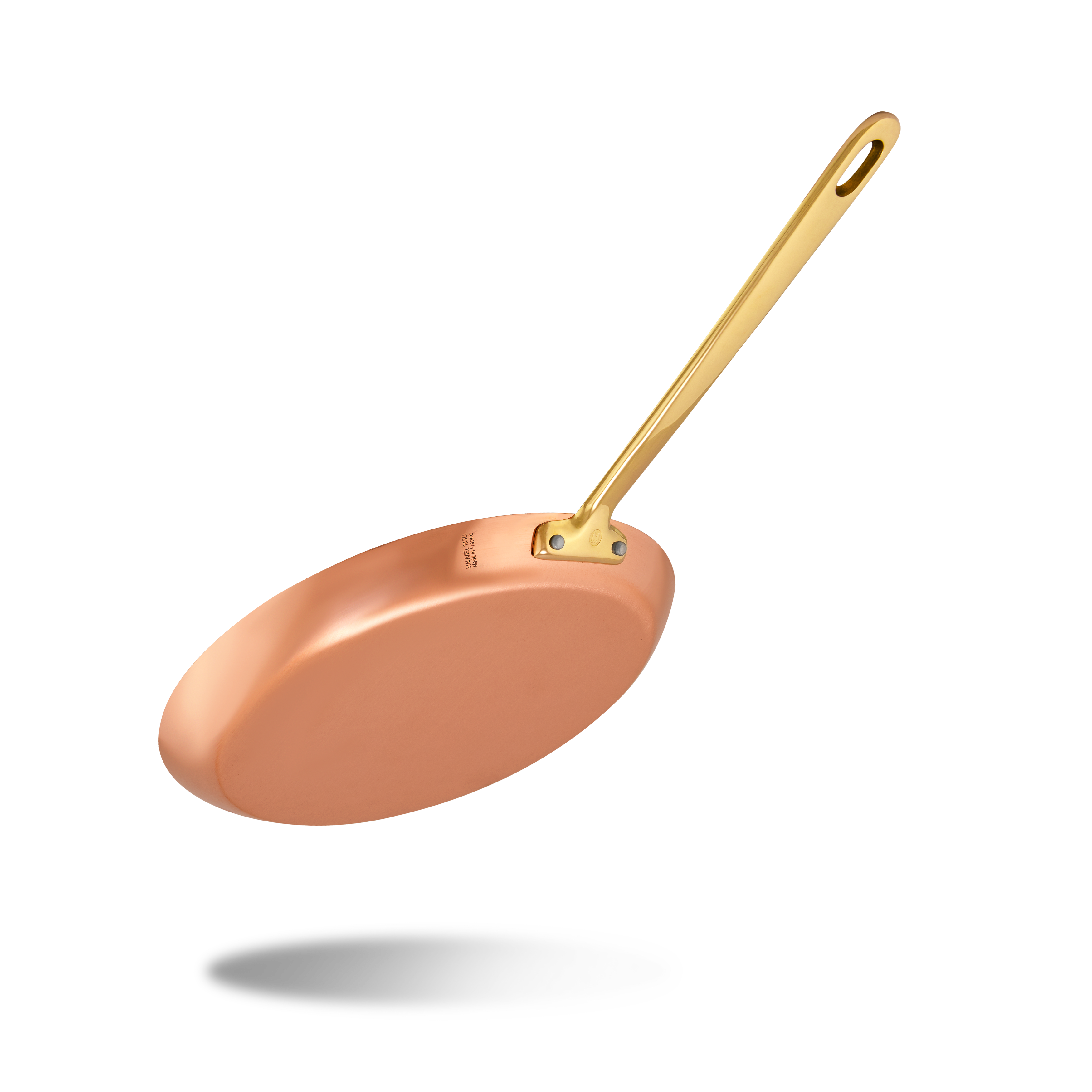 Mauviel M'Heritage M'150 B Copper Crepe Pan With Brass Handle, 11.8-In - Mauviel1830