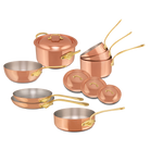Mauviel M'Heritage M'150 B 12-Piece Copper Cookware Set With Brass Handles - Mauviel1830
