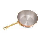 Mauviel M'Heritage M'150 B Copper Chef Pan With Lid and Brass Handle, 2.1-Qt - Mauviel1830