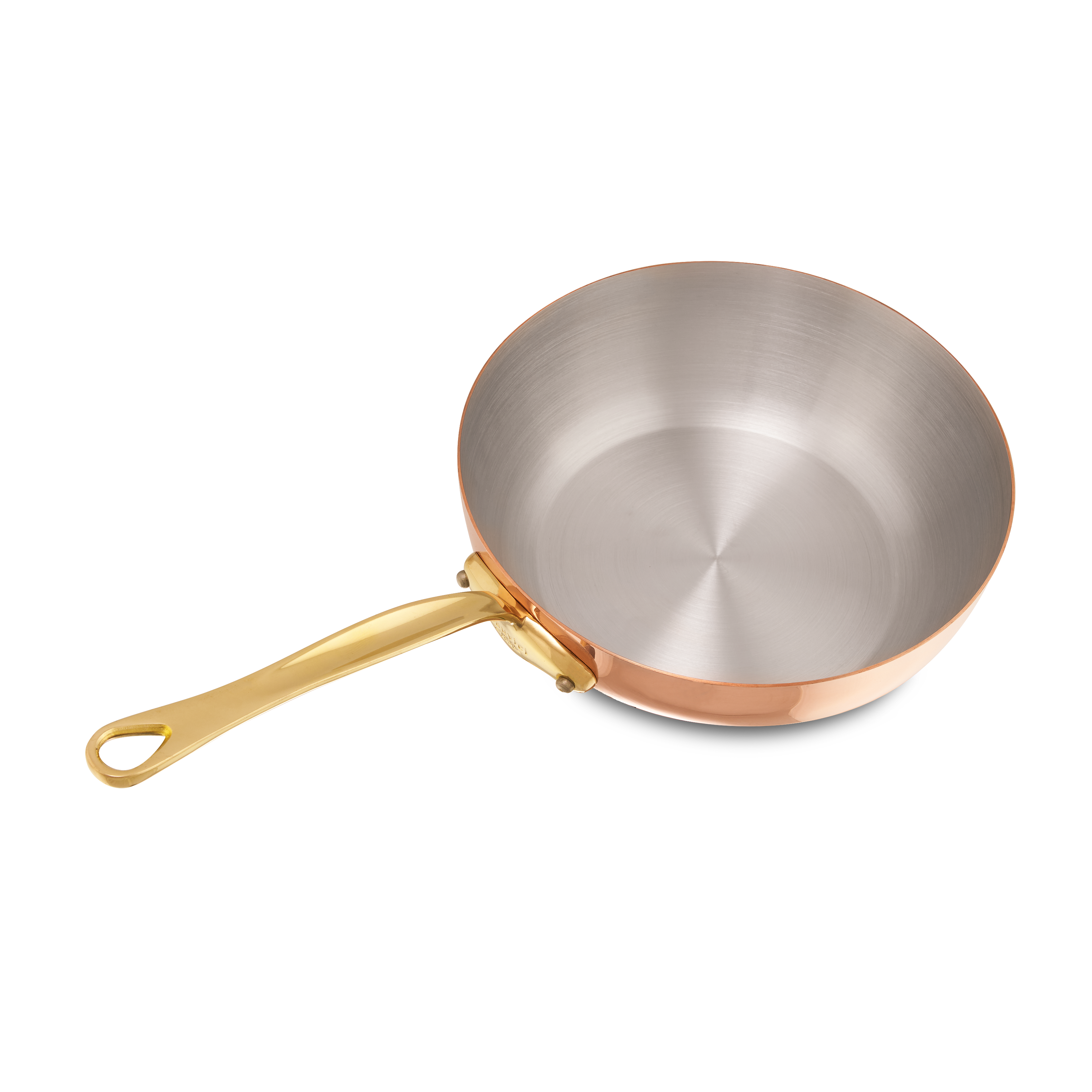 Mauviel M'Heritage M'150 B Copper Chef Pan With Lid and Brass Handle, 2.1-Qt - Mauviel1830