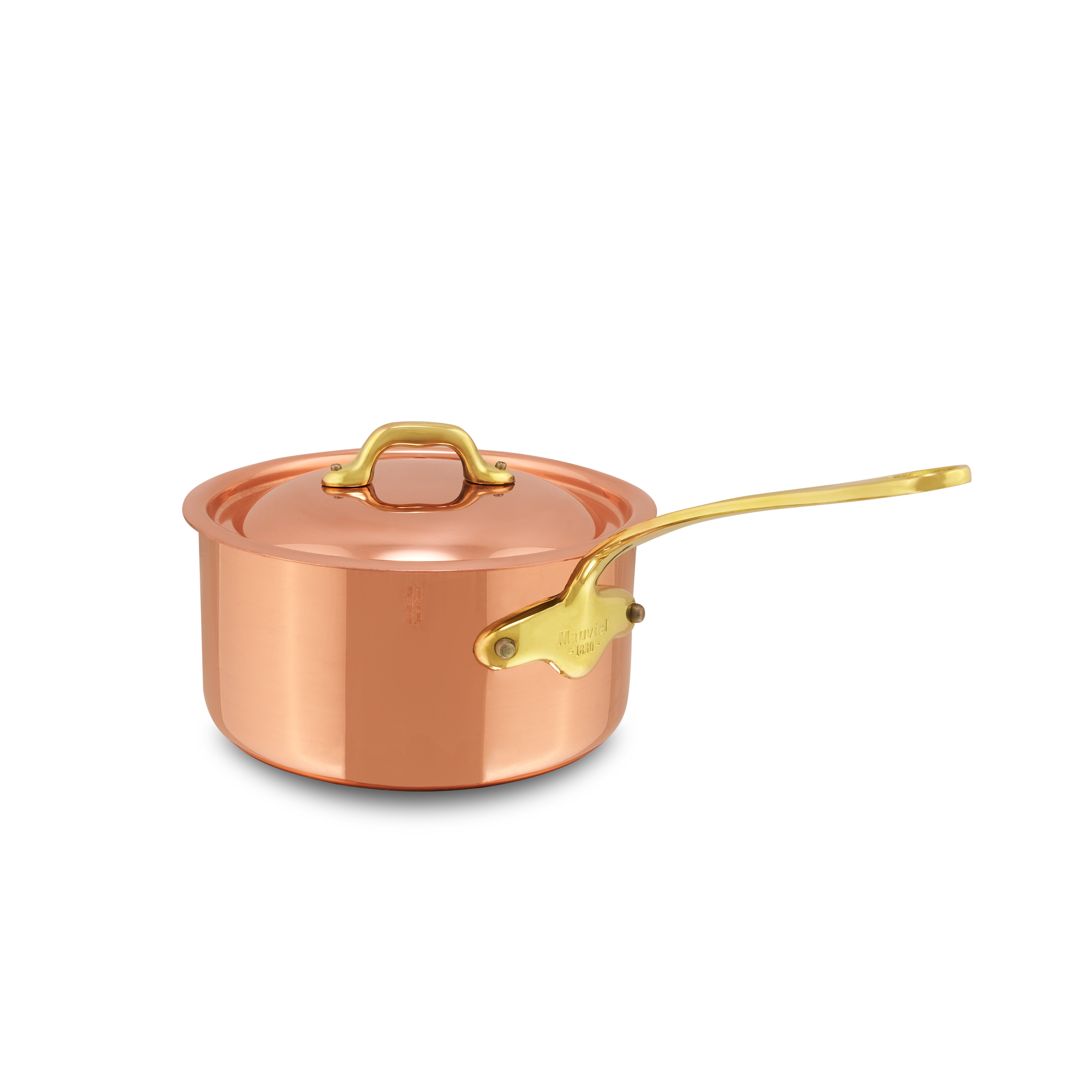 Mauviel M'Heritage M'150 B Copper Frying Pan 7.9-In and Sauce Pan 1.9-Qt Set With Brass Handle - Mauviel1830