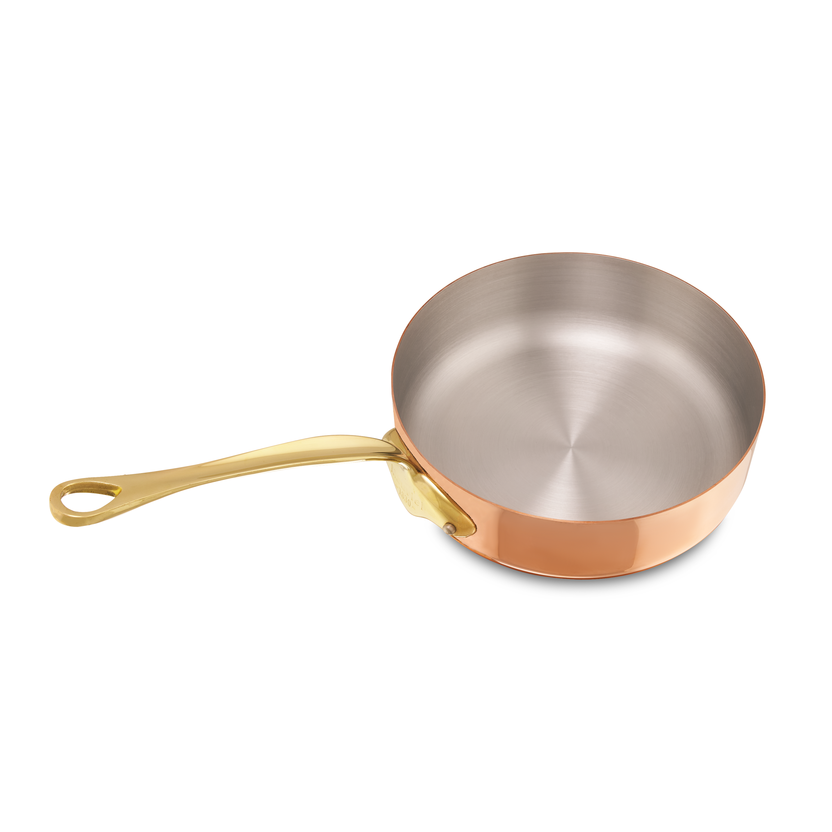 Mauviel M'Heritage M'150 B Copper Saute Pan With Brass Handle, 1.9-Qt - Mauviel1830