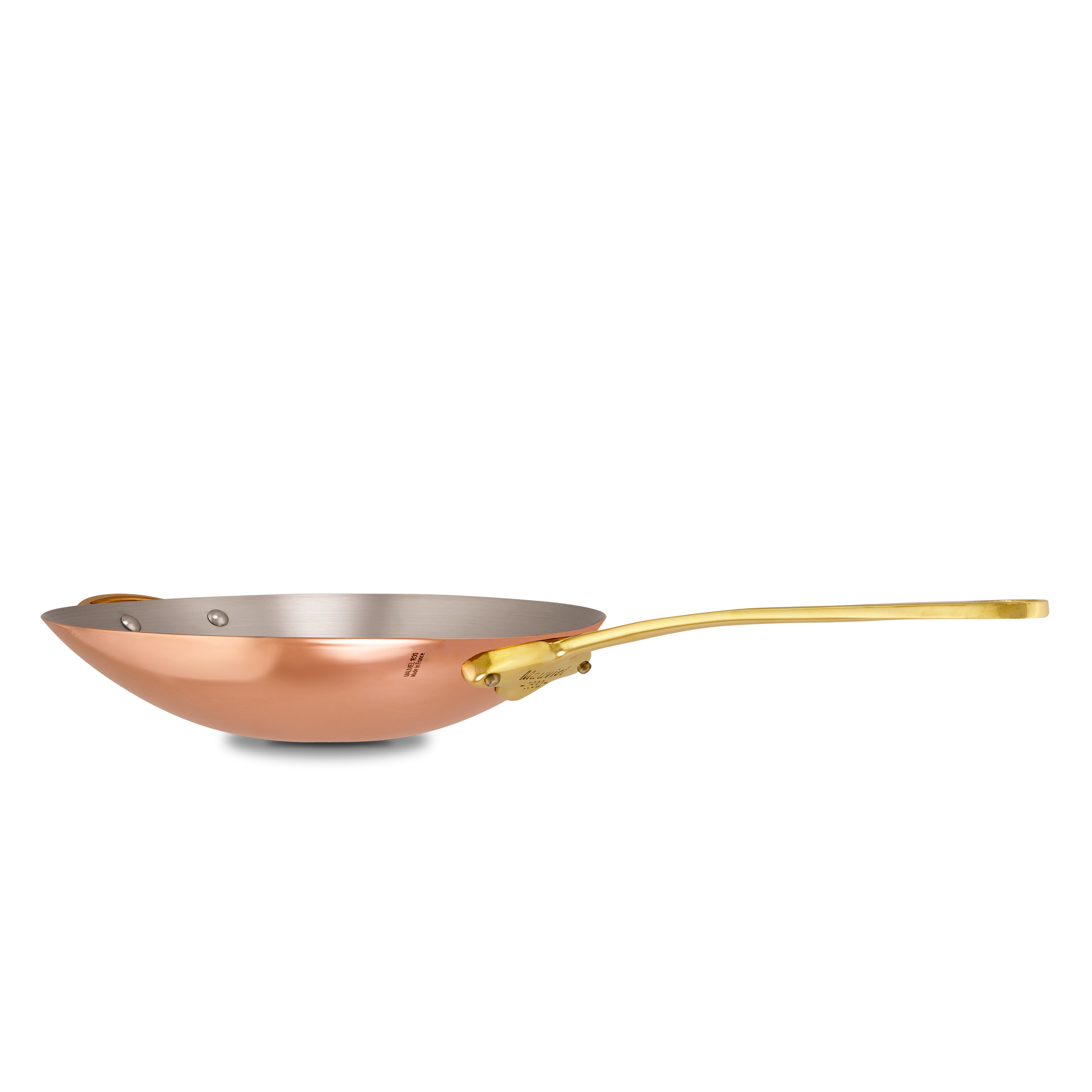Mauviel M'Heritage M'150 B Copper Wok With Brass Handle, 11.8-In - Mauviel1830