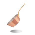 Mauviel M'Heritage M'200 B Copper Splayed Saute Pan With Brass Handle, 3.6-Qt - Mauviel1830