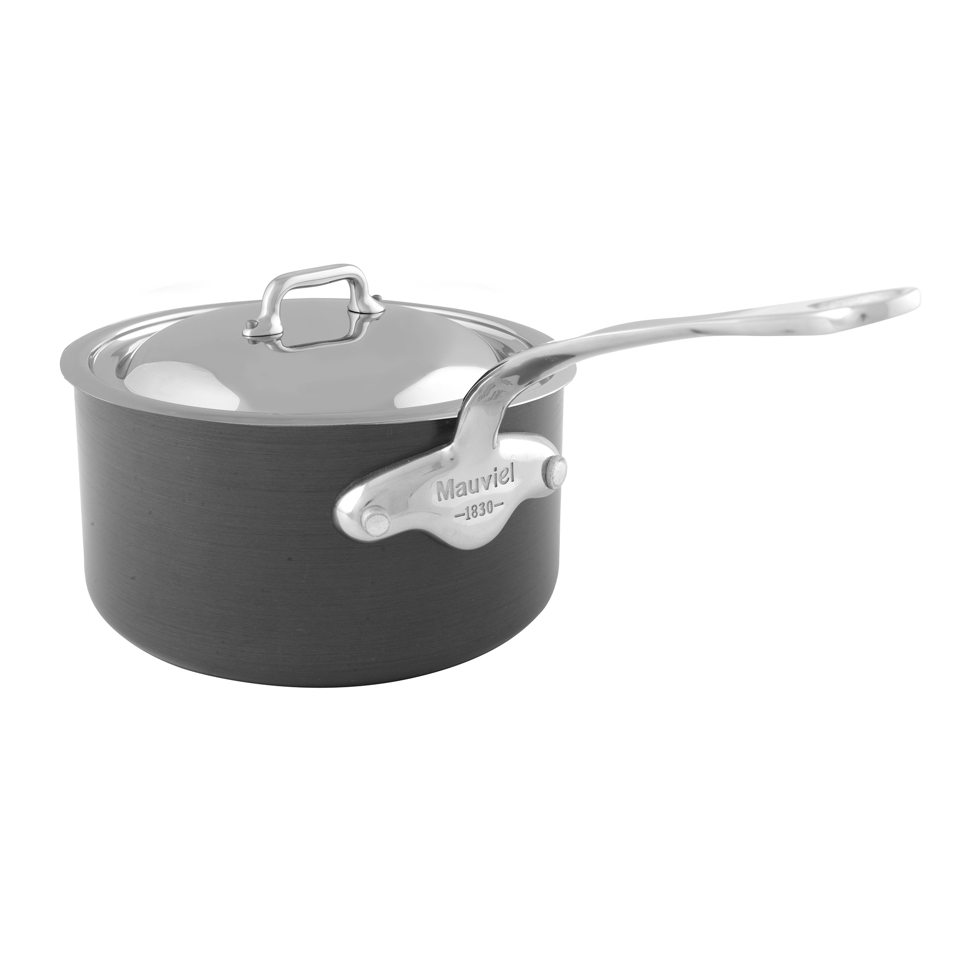 Mauviel M'STONE 3 Sauce Pan With Curved Lid, Cast Stainless Steel Handle, 2.5-Qt - Mauviel1830