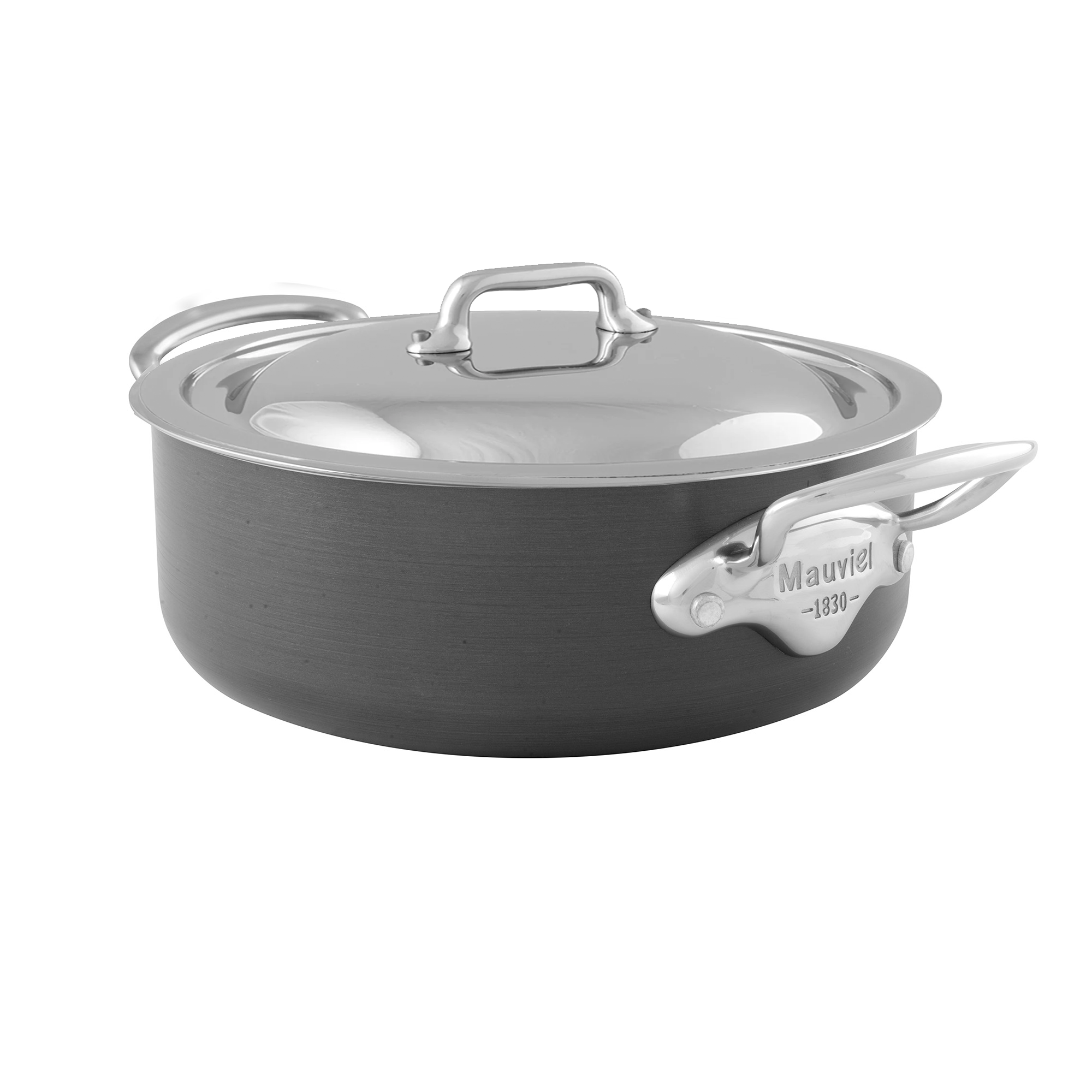 Mauviel M'STONE 3 Rondeau With Lid, Cast Stainless Steel Handles, 6-Qt - Mauviel1830