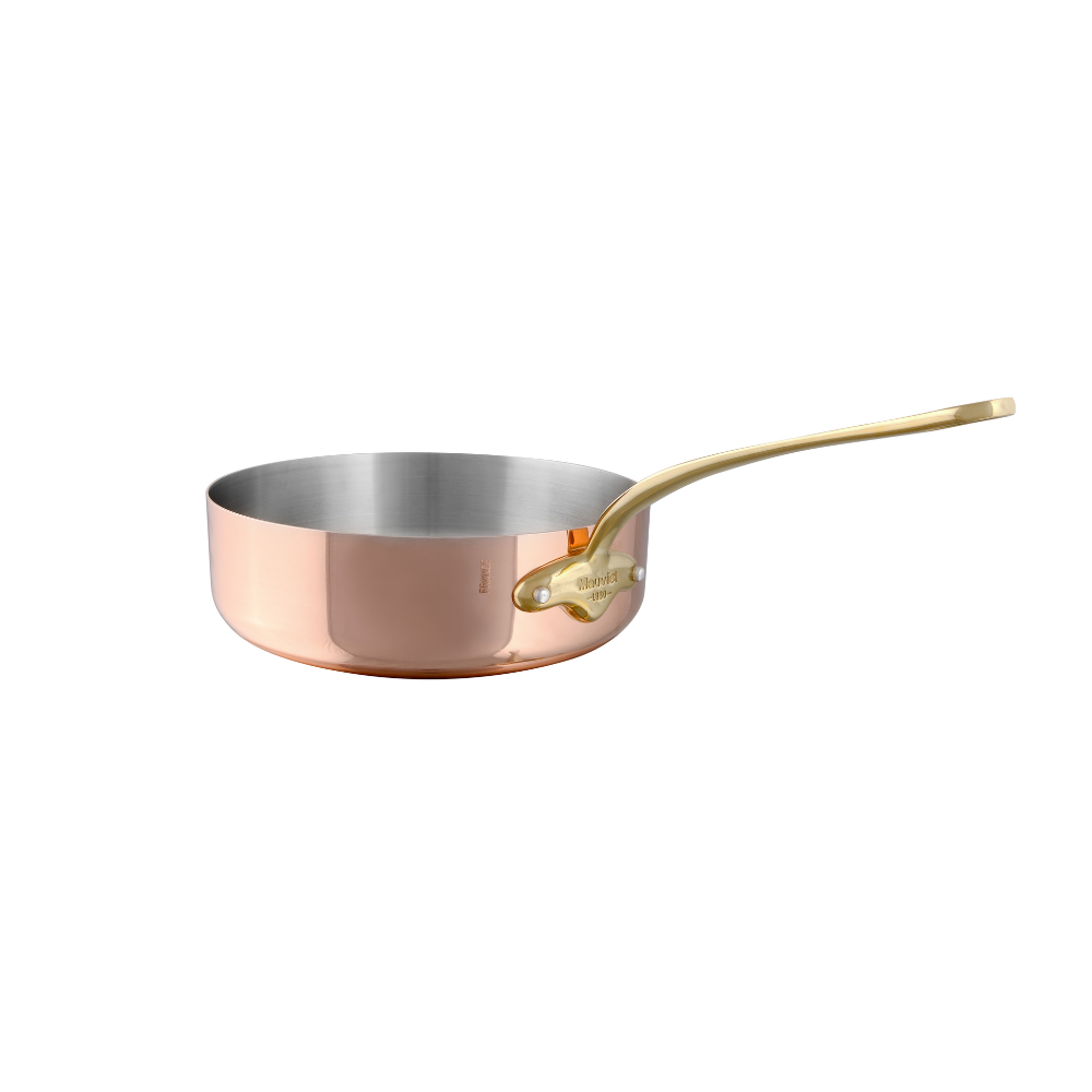 Mauviel M'150 B Saute Pan With Brass Handle, 3.3-Qt - Mauviel USA