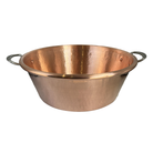 Mauviel M'PASSION Hammered Copper Jam Pan With Brushed Stainless Steel Handles, 14.5-Qt - Mauviel1830