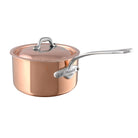 Mauviel M'Heritage M'150 S Copper Sauce Pan With Curved Lid, Cast Stainless Steel Handles, 2.8-Qt - Mauviel1830