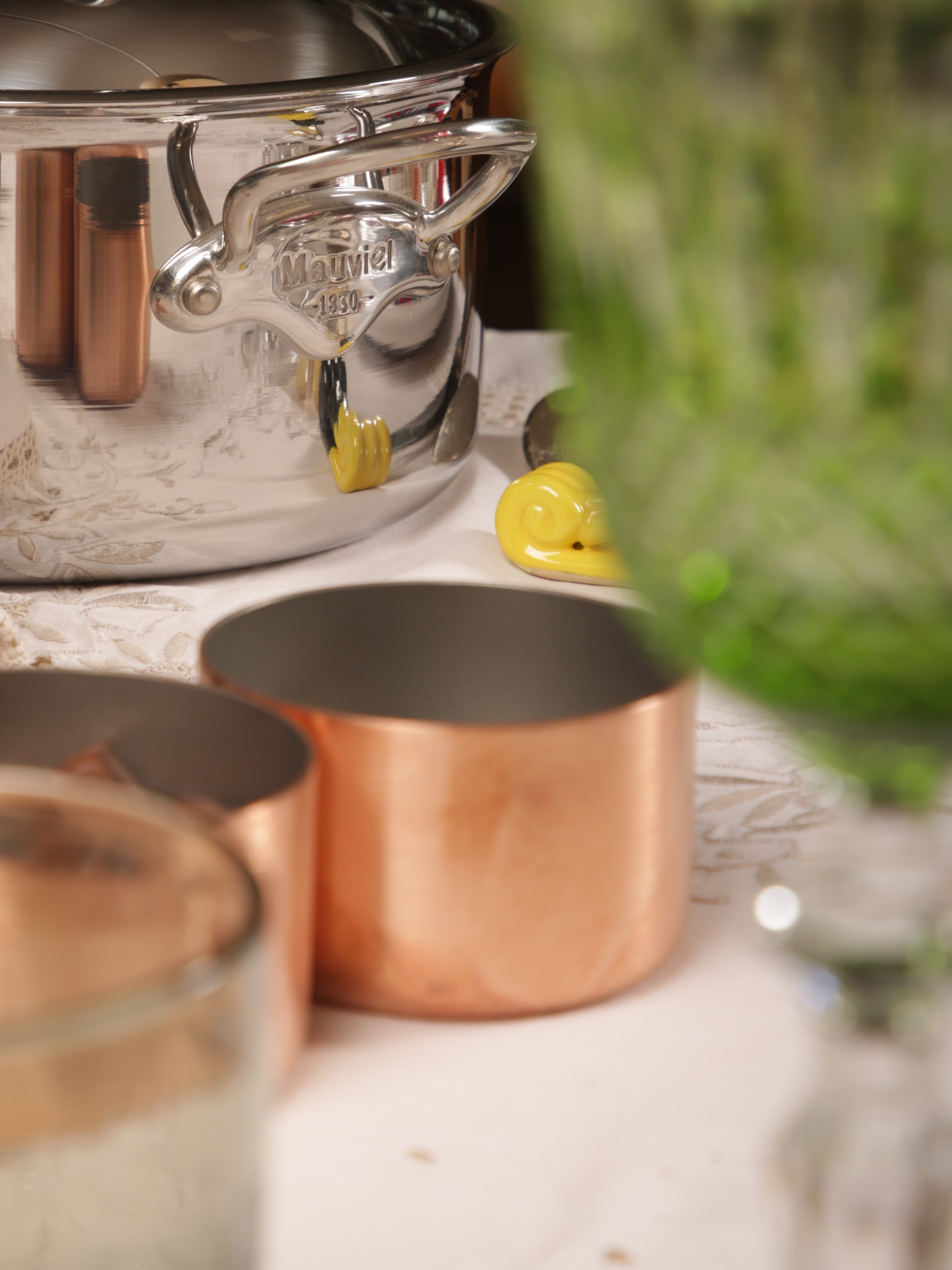 Mauviel M'COOK 5-Ply Stewpan With Lid, Cast Stainless Steel Handles, 6.2-Qt - Mauviel1830