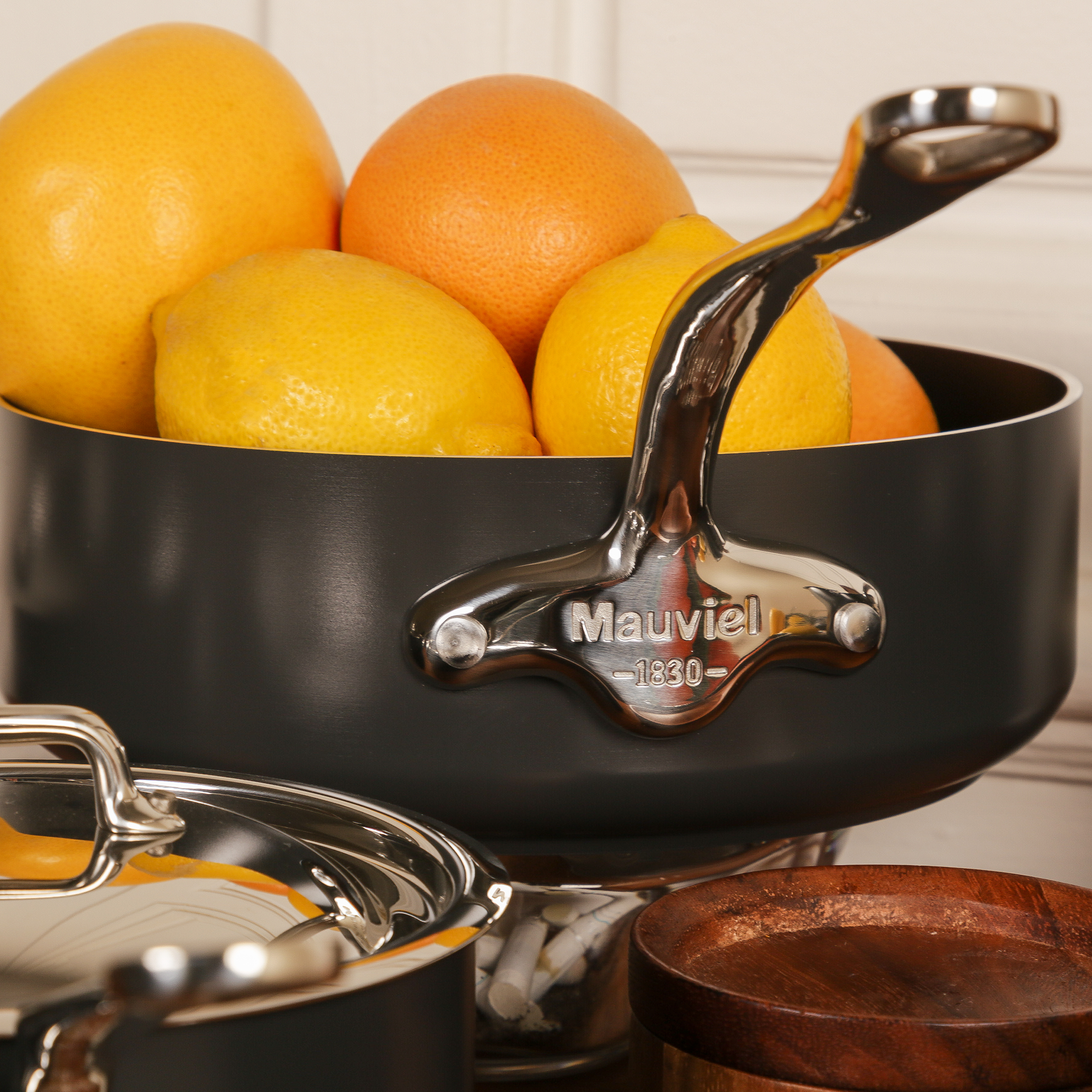 Mauviel M'STONE 3 12-Piece Cookware Set With Cast Stainless Steel Handles And Stainless Steel Lid - Mauviel1830