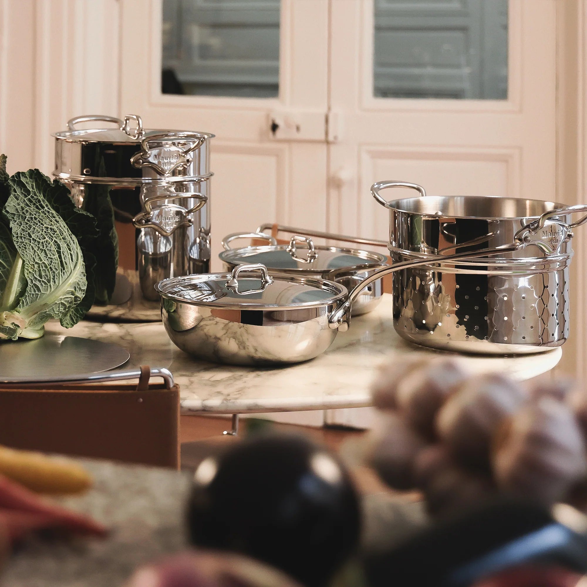 Mauviel M'Urban 4 Stainless Steel Saute Pan With Cast Stainless Steel Handle, 3-Qt - Mauviel1830