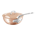 Mauviel M'Heritage M'6 S Induction Copper Chef Pan With Lid, Cast Stainless Steel Handle, 2-Qt - Mauviel1830