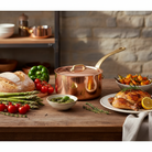 Mauviel M'Heritage M'200 B Sauce Pan With Lid, Brass Handle, 3.3-Qt - Mauviel1830