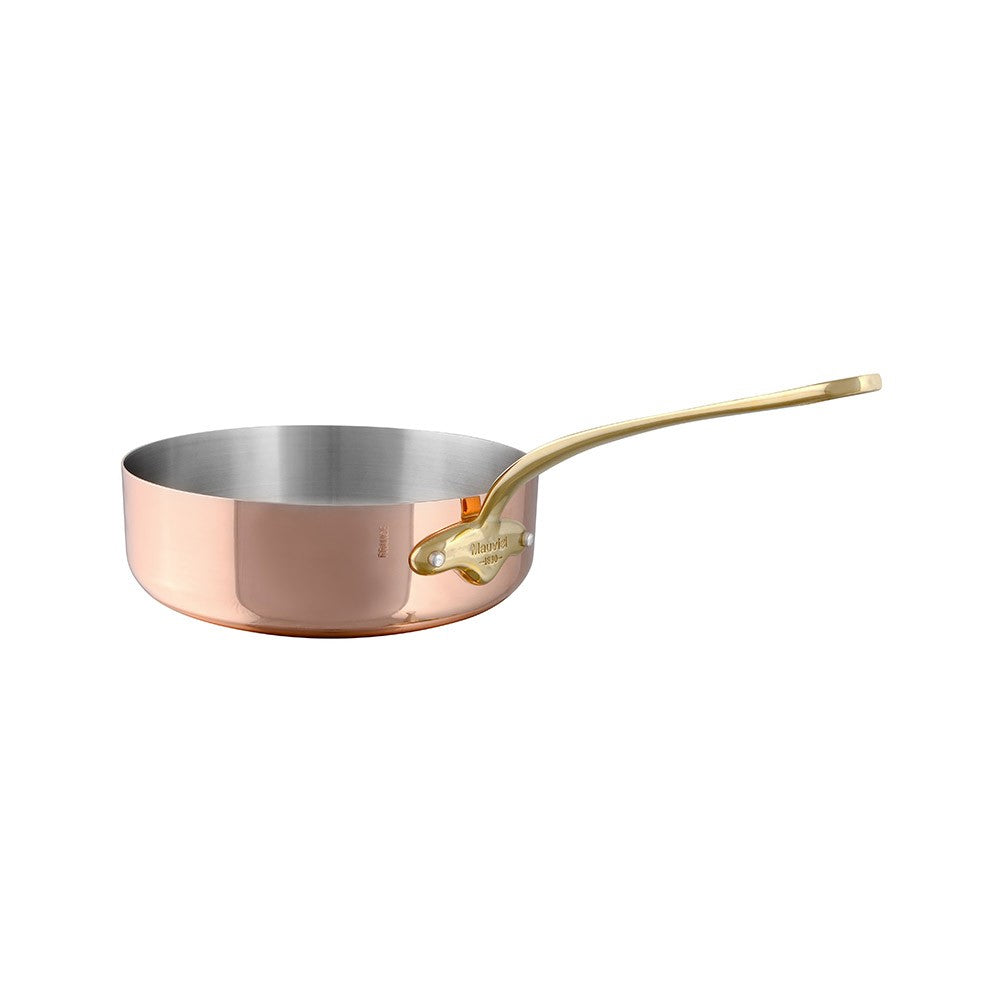 Mauviel M'Heritage M'150 B Copper Saute Pan With Brass Handle - Mauviel1830