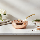 Mauviel M'Heritage M'200 B Chef Pan With Lid, Brass Handle, 3.7-Qt - Mauviel1830