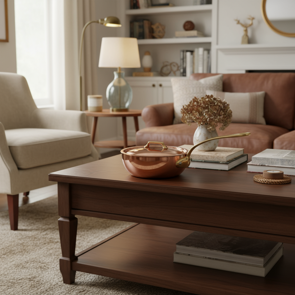 Mauviel M'Heritage M'200 B Chef Pan With Lid, Brass Handle, 3.7-Qt - Mauviel1830