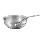 Mauviel 1830 M'COOK 5-Ply Curved Splayed Saute Pan With Cast Stainless Steel Handle, 2.1-qt - Mauviel USA