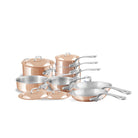 Mauviel M'Heritage M'6 S 12-Piece Induction Copper Cookware Set With Cast Stainless Steel Handles - Mauviel1830