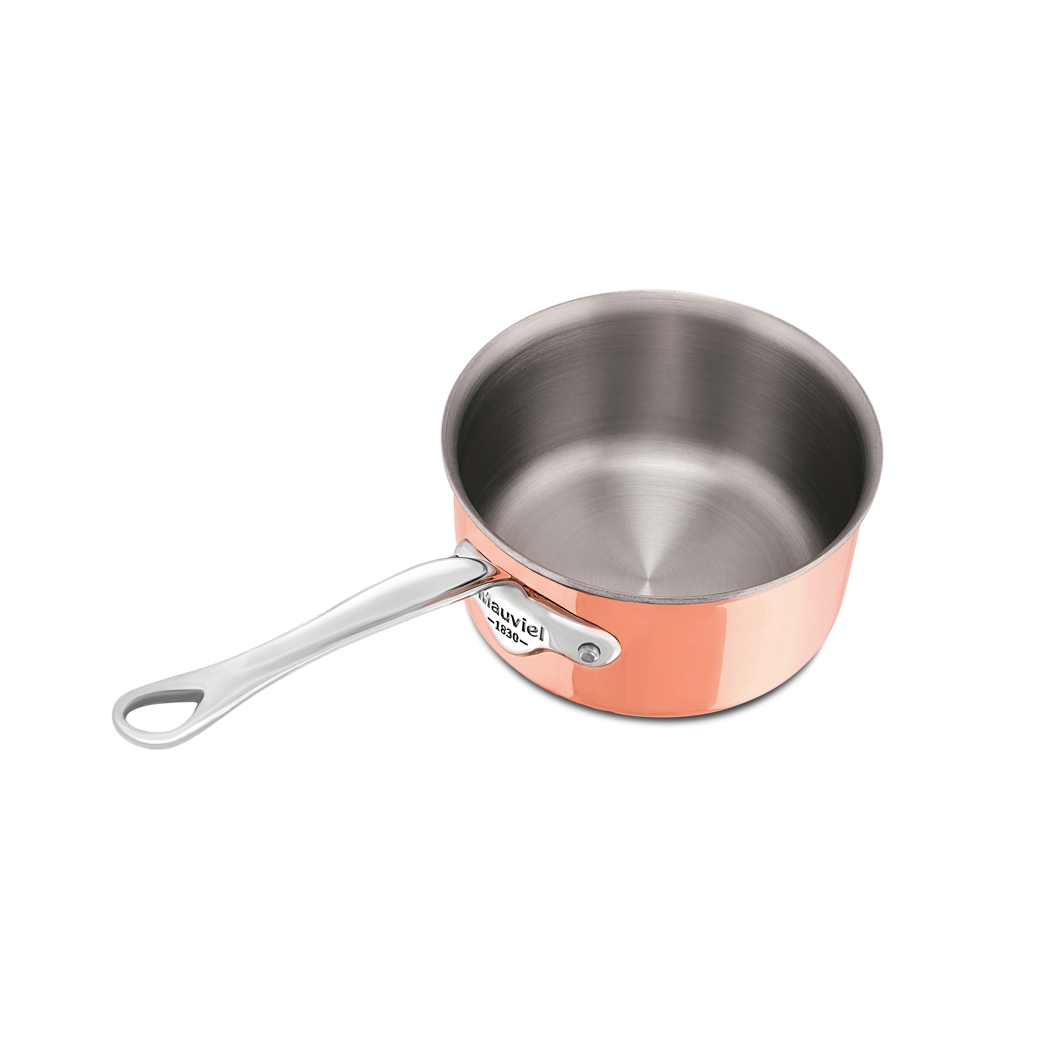 Mauviel M'6 S Induction Copper Sauce Pan With Lid, Cast Stainless Steel Handle - Mauviel1830
