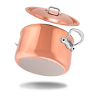 Mauviel M'Heritage M'6 S Induction Copper Stewpan With Lid, Cast Stainless Steel Handles, 3.6-Qt - Mauviel1830