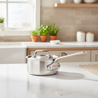 Mauviel M'Pure Sauce Pan With Lid, Cast Stainless Steel Handle, 0.5-Qt - Mauviel1830