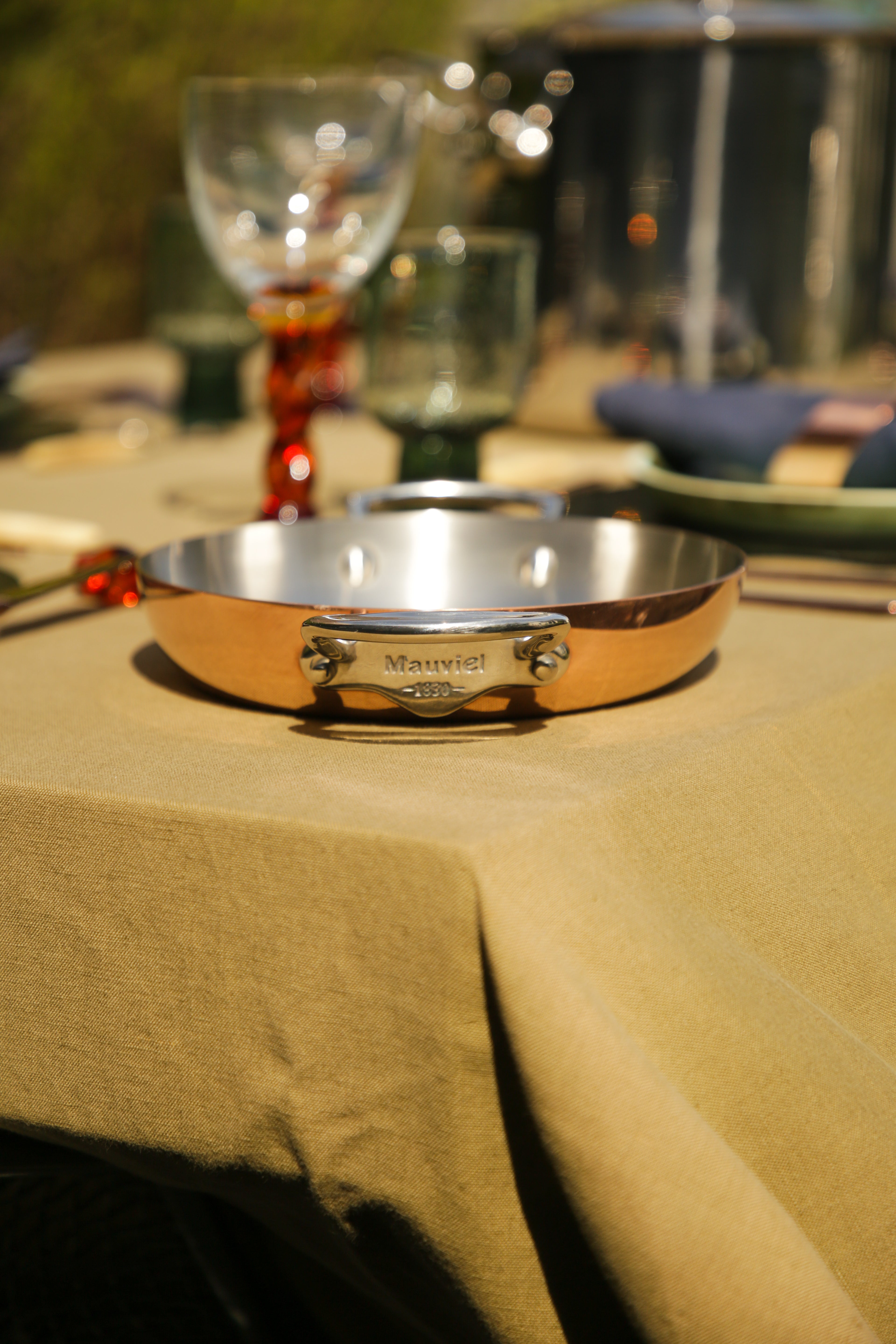 Mauviel M'Heritage M'150 S Round Pan With Cast Stainless Steel Handle, 7.8-In - Mauviel1830