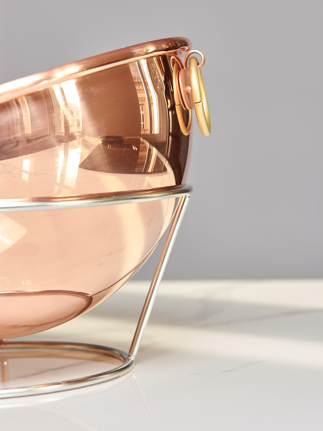 Mauviel M'Passion Copper Egg White Beating Bowl With Ring & Support - Mauviel1830