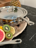 Mauviel M'COOK 5-Ply Chef Pan With Lid, Cast Stainless Steel Handle, 3.8-Qt - Mauviel1830