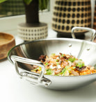 Mauviel M'COOK 5-Ply Wok With Rack, Two Cast Stainless Steel Handles, 12.6-In - Mauviel1830