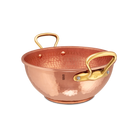 Mauviel M'PASSION copper syrup pan with brass handles, specialty cookware for precise syrup heating and cooking.