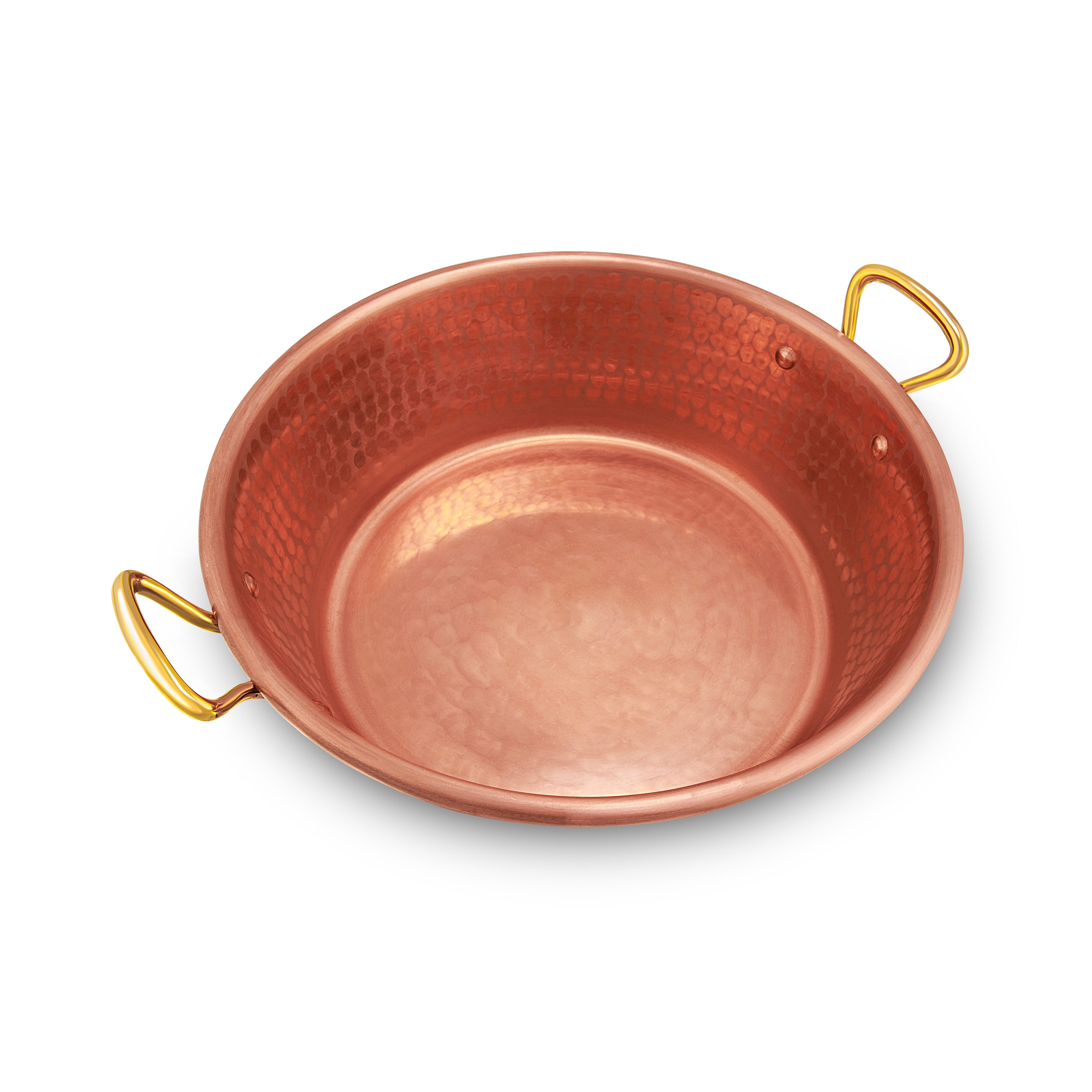 Mauviel M'PASSION Hammered Copper Jam Pan With Brass Handles, 14.4-Qt - Mauviel1830