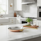 Mauviel M'Heritage M'200 B Copper Frying Pan With Brass Handle, 7.9-in - Mauviel1830