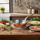 Mauviel M'Heritage M'200 B Chef Pan With Brass Handle, 3.6-Qt - Mauviel1830