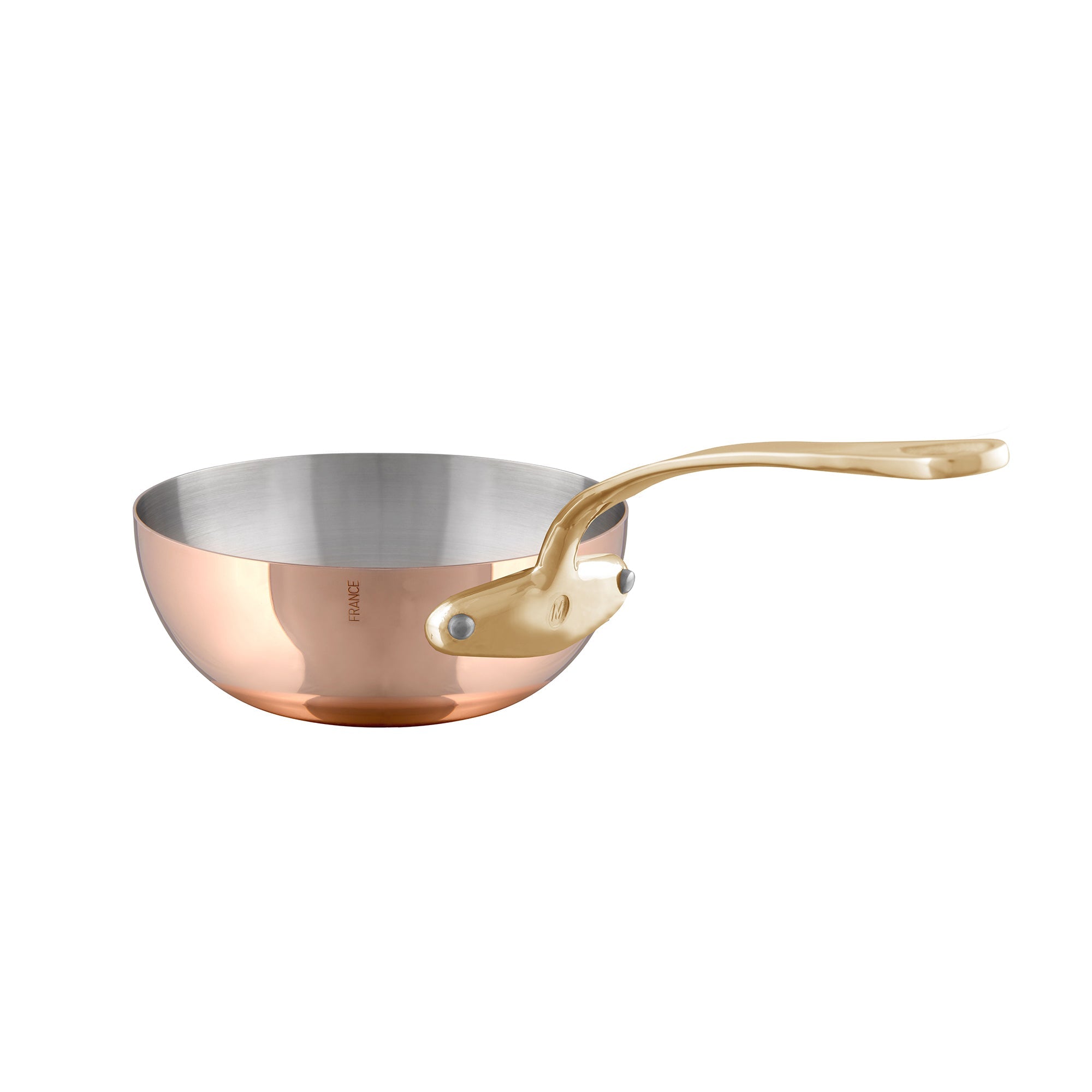 Mauviel M'Heritage M'200 B Copper Chef Pan With Brass Handle - Mauviel1830