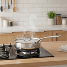 Mauviel M'Cook SB 5-Ply Saute Pan With Lid, Brushed Cast Stainless Steel Handle, 3.4-Qt - Mauviel1830