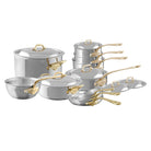 Mauviel M'COOK B 5-Ply 16-Piece Cookware Set With Brass Handles - Mauviel1830
