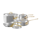 Mauviel M'COOK B 5-Ply 10-Piece Cookware Set With Brass Handles - Mauviel1830
