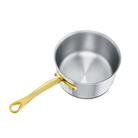 Mauviel M'COOK B Sauce Pan With Lid, Brass Handles - Mauviel1830
