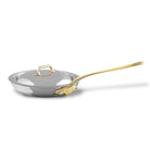 Mauviel M'COOK B 5-Ply Frying Pan With Curved Lid, Brass Handle, 11-In - Mauviel1830