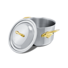 Mauviel M'COOK B 5-Ply Stewpan With Lid, Brass Handles - Mauviel1830