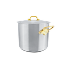 Mauviel M'COOK B 5-Ply Stockpot With Lid, Brass Handles, 9.7-Qt - Mauviel1830