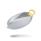 Mauviel M'COOK B 5-Ply Oval Pan With Brass Handles, 13.8-In - Mauviel1830