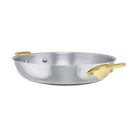 Mauviel M'COOK B 5-Ply Round Gratin Pan With Brass Handles, 4.7-In - Mauviel1830