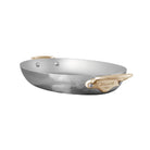 Mauviel M'ELITE B Hammered 5-Ply Oval Pan With Brass Handles, 10.2-Inch - Mauviel1830